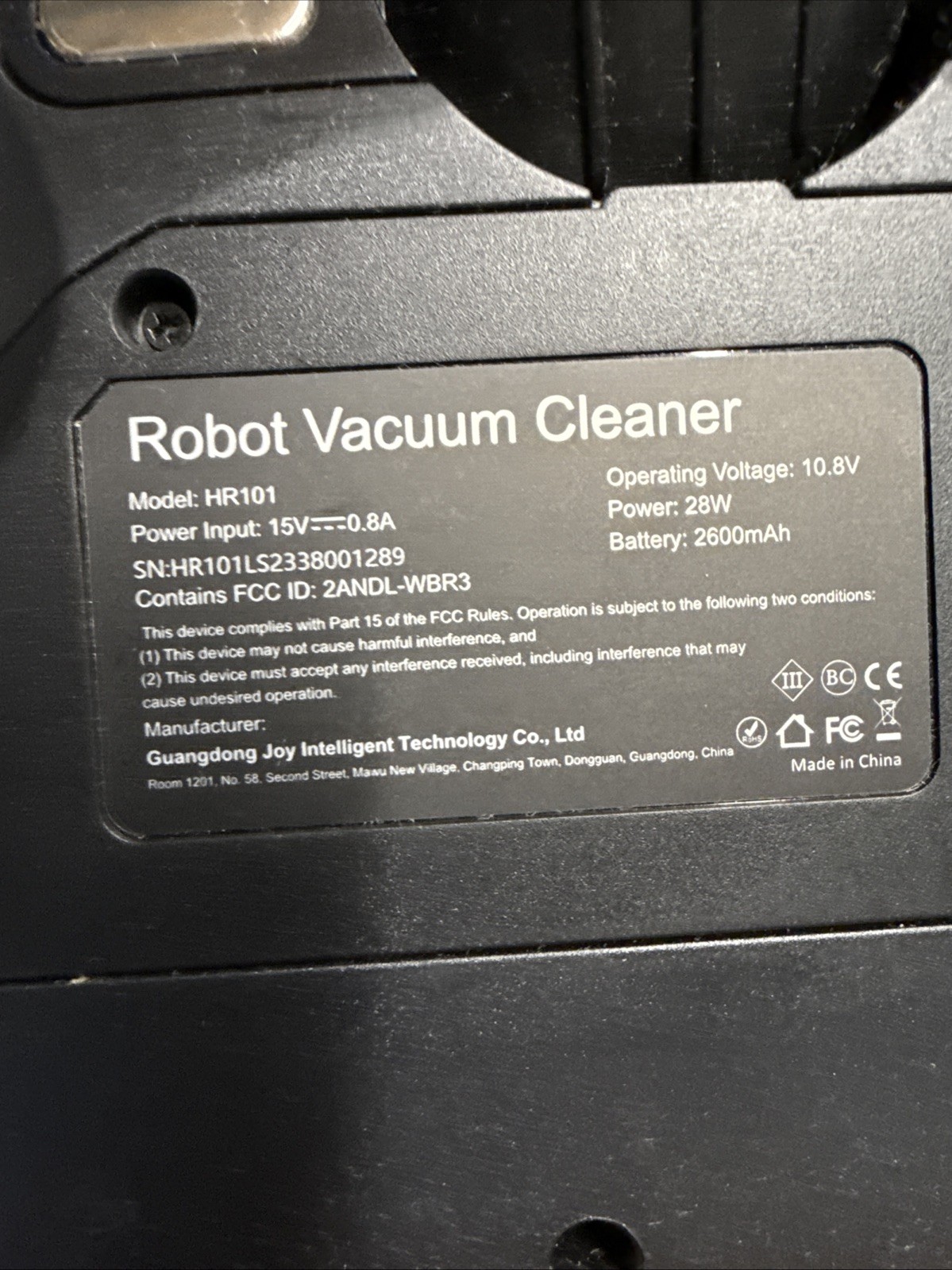XIEBRO Smart HR101 3 in 1 Mopping Robotic Vacuum with Schedule, App/Bluetooth