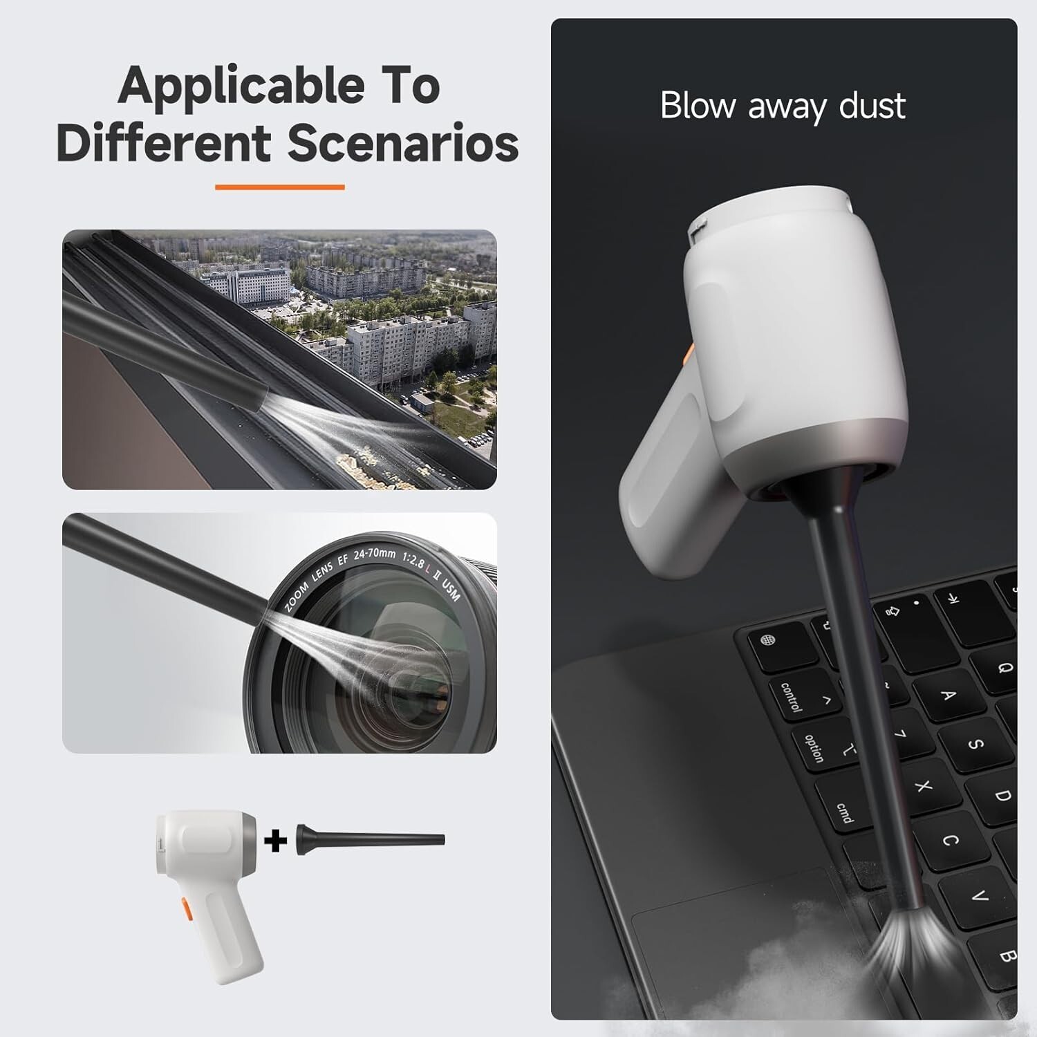 8000Pa Handheld Vacuum Dust Buster – 3-in-1 Blower & Pump for Car Cleaning