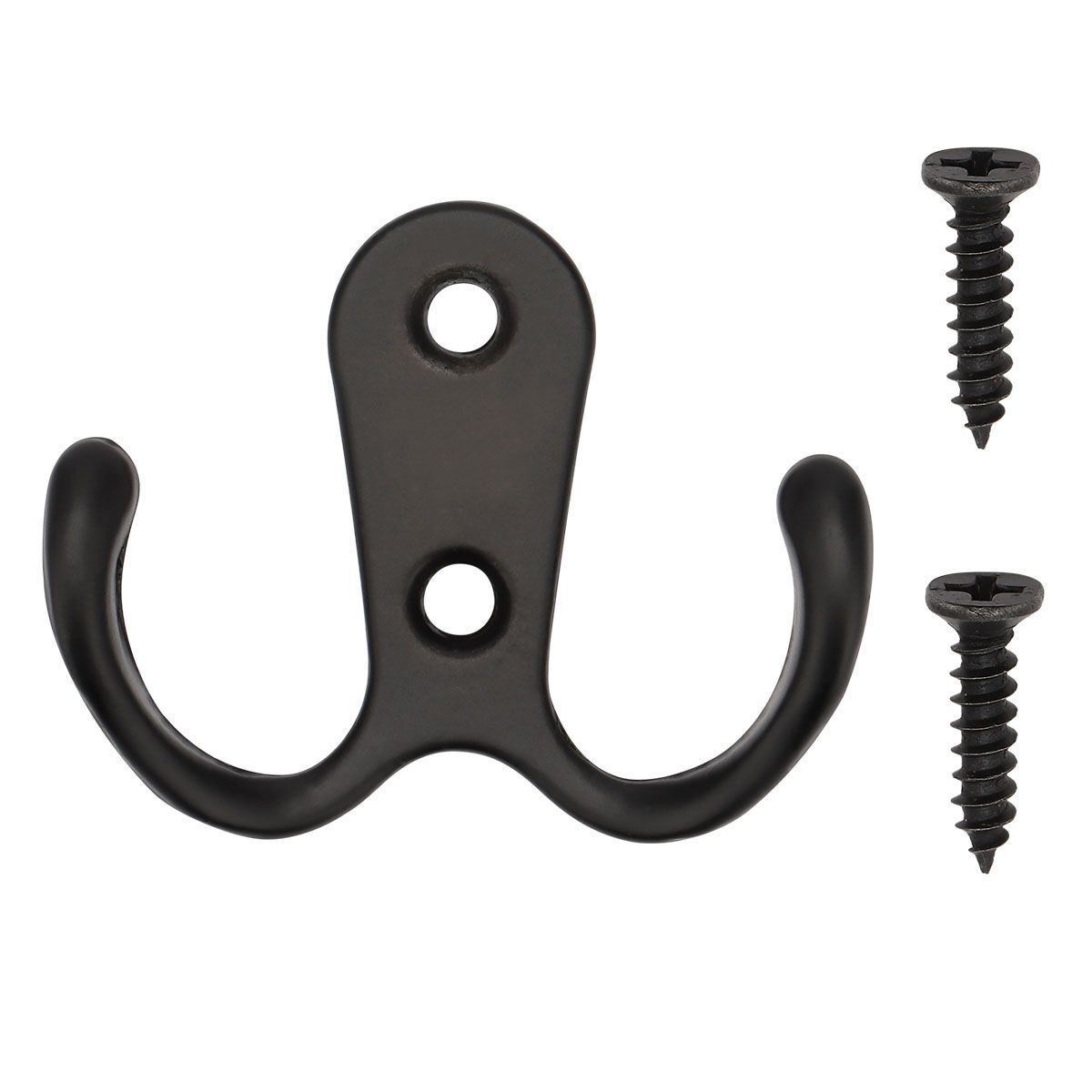 10/20pcs Hanging Metal Double Hook Clothes Hat Coat Robe Wall Door Hangers Hooks
