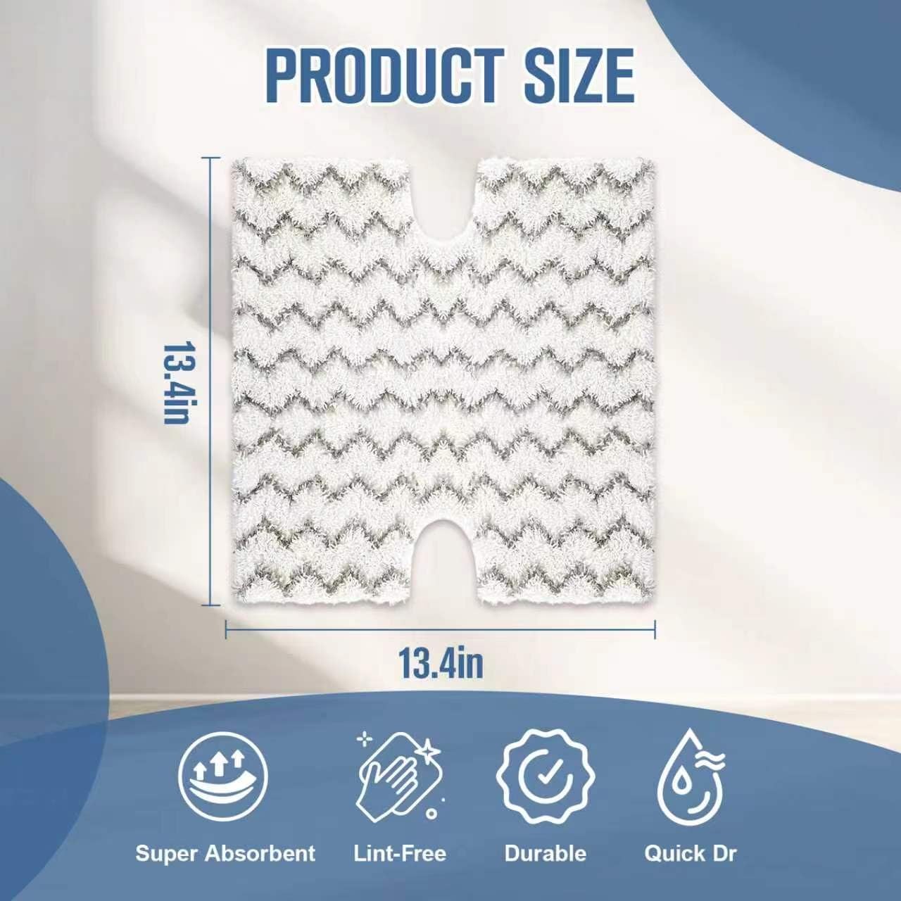 2 Pack Steam Mop Replacement Pads Compatible with Shark Genius Steam Mop S5003D