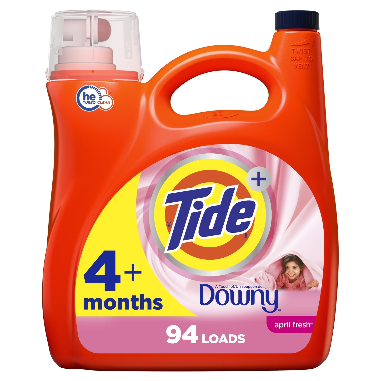 Tide with Touch of Downy Liquid Laundry Detergent 132 Fl Oz Powerful Cleaning