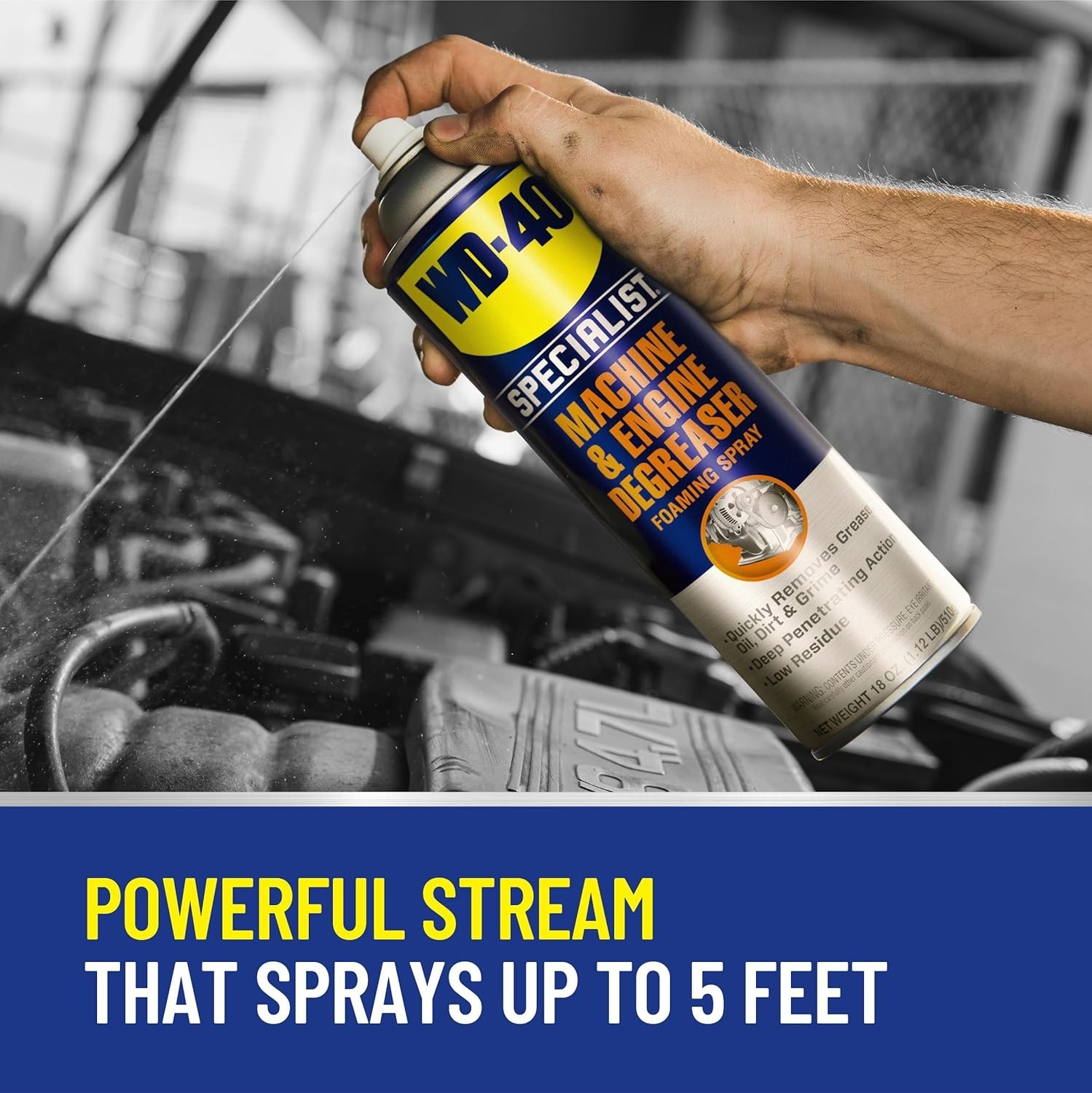 18 Oz Foaming Engine Degreaser Spray [4-Pack] – Ultimate Oil & Grease Remover