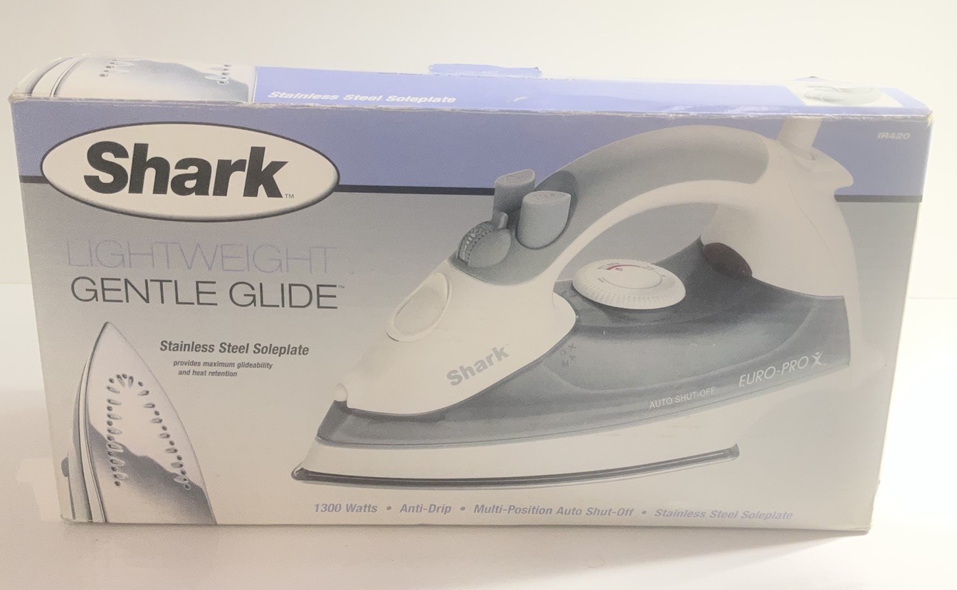 Shark IR420 Lightweight Gentle Glide 1300W Euro-Pro Steam Iron NEW *please read*