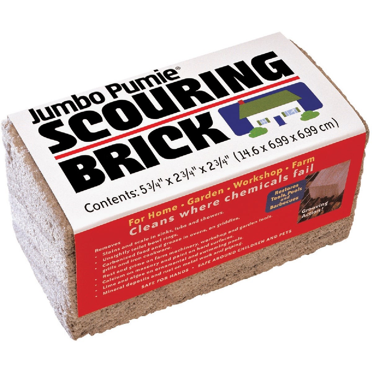 Jumbo Pumie 2.75 In. x 5.75 In. Scouring Brick JPS-12 Jumbo Pumie JPS-12