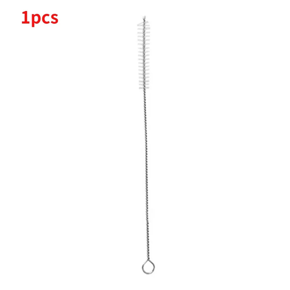 1/5/10PC Stainless Soft Hair Suction Glass Tube Cleaner Brushes Tools Fish Tank