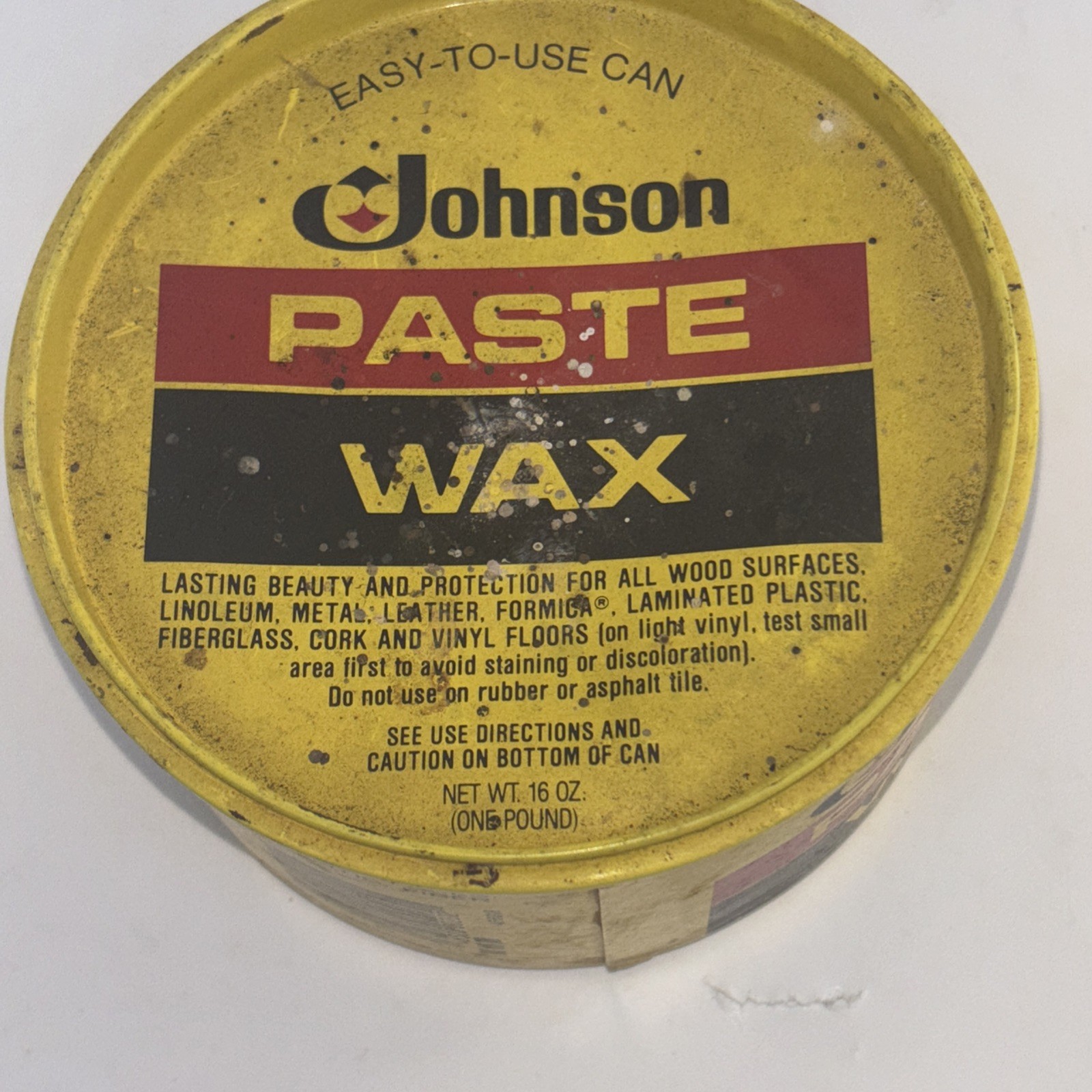 SC Johnson Paste Wax Original Formula Container 35% Full Weighs 13 Oz.