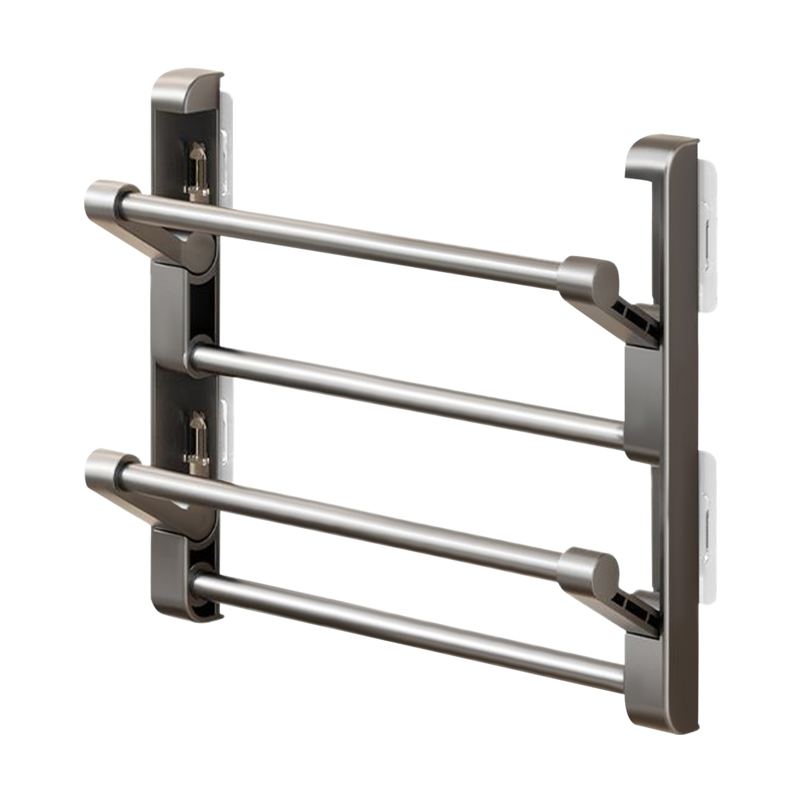 2 Tiers Bathroom Slipper Rack, Wall-mounted Foldable Shoe Rack For Behind Doors