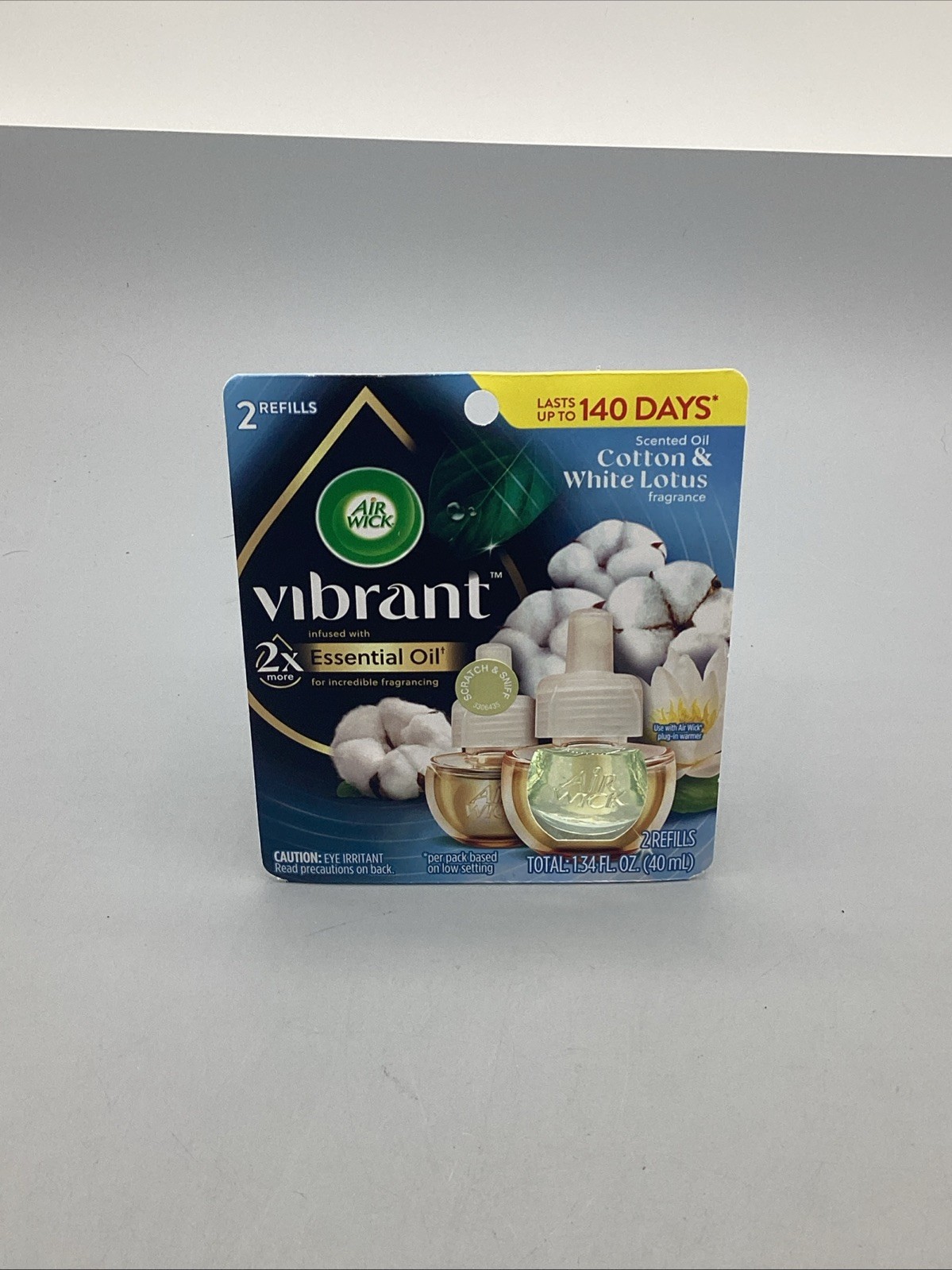 Air Wick Vibrant Scented Oil Refills Cotton & White Lotus 2 pack-NEW!!!