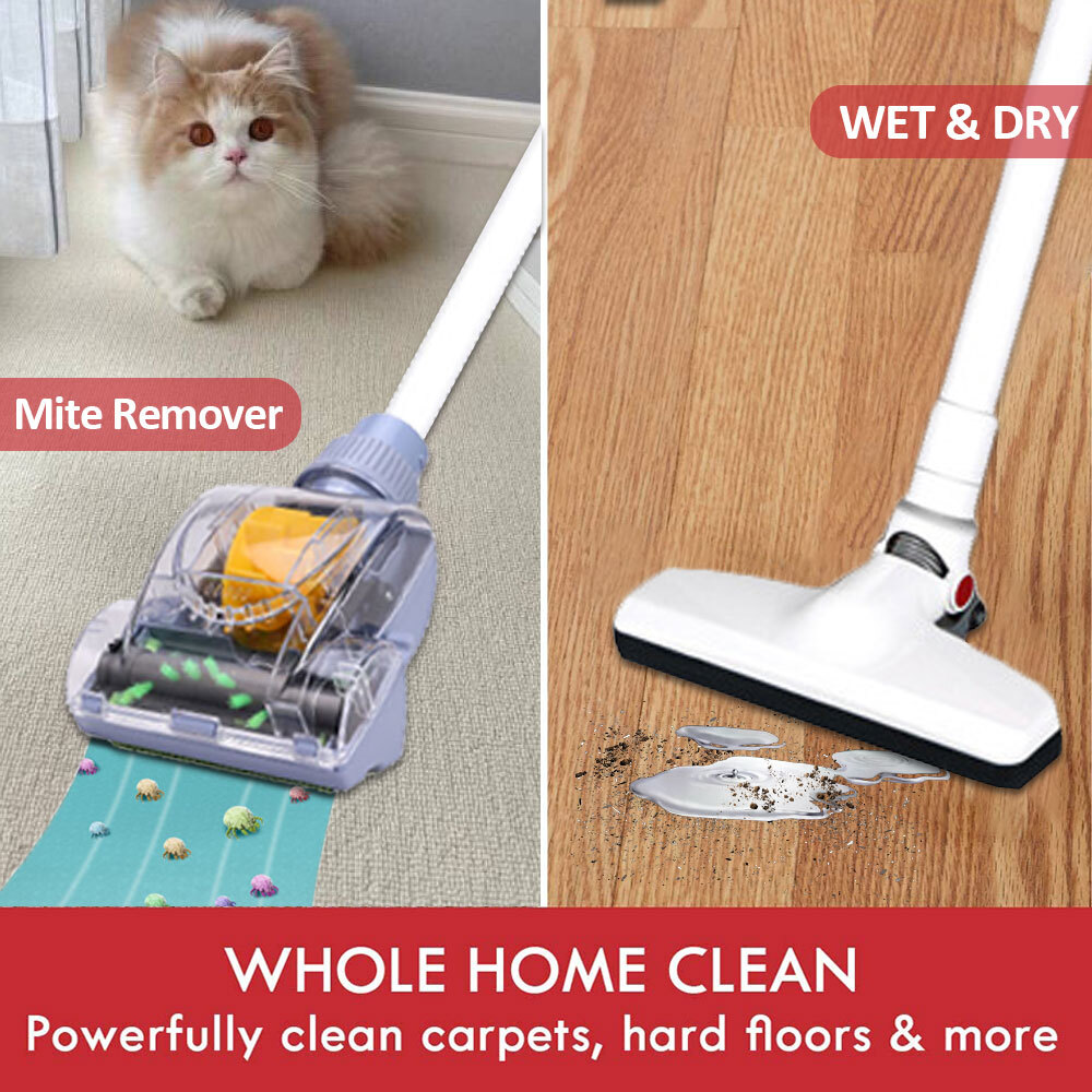 12Kpa Powerful Suction 120W Cordless Vacuum Cleaner, 2 in 1 Electric Broom Motor