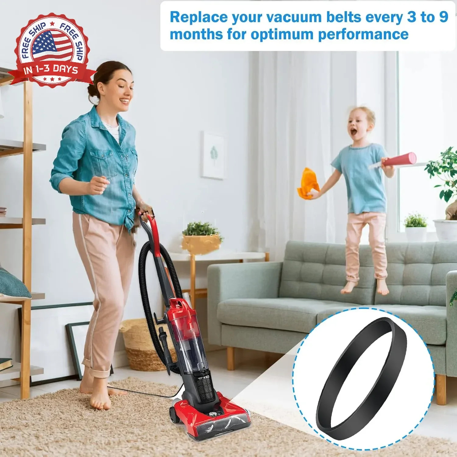 Vacuum Belt Replacement for Dirt Devil Style 4/5 Featherlite/Powerlite/Swivel Gl