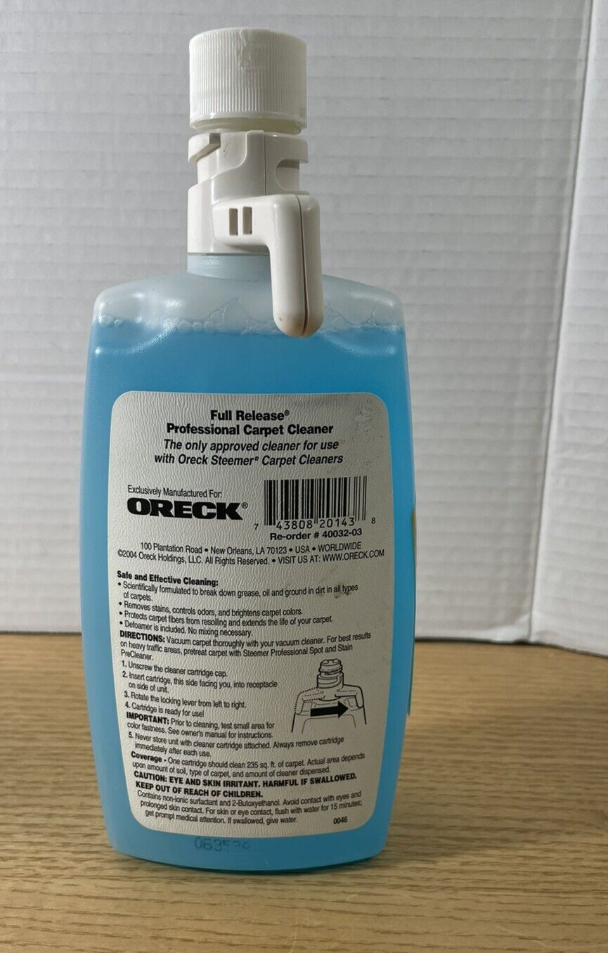 Oreck Professional Full Release Carpet and Hard Floor Cleaner Brand New 16 oz