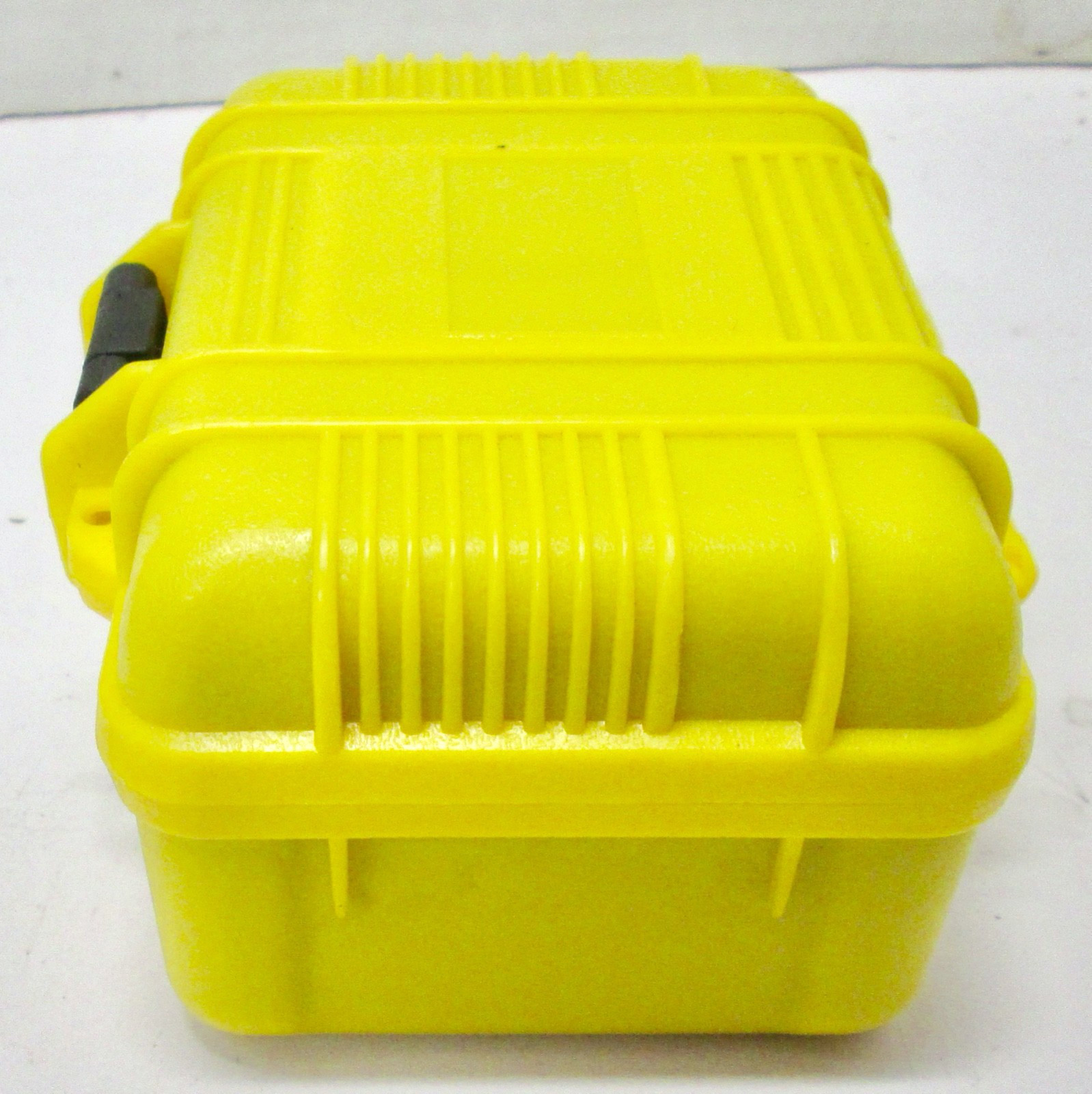 Small Yellow Hard Case with Foam Storage Container Plastic Box Travel 5” X 3.5″