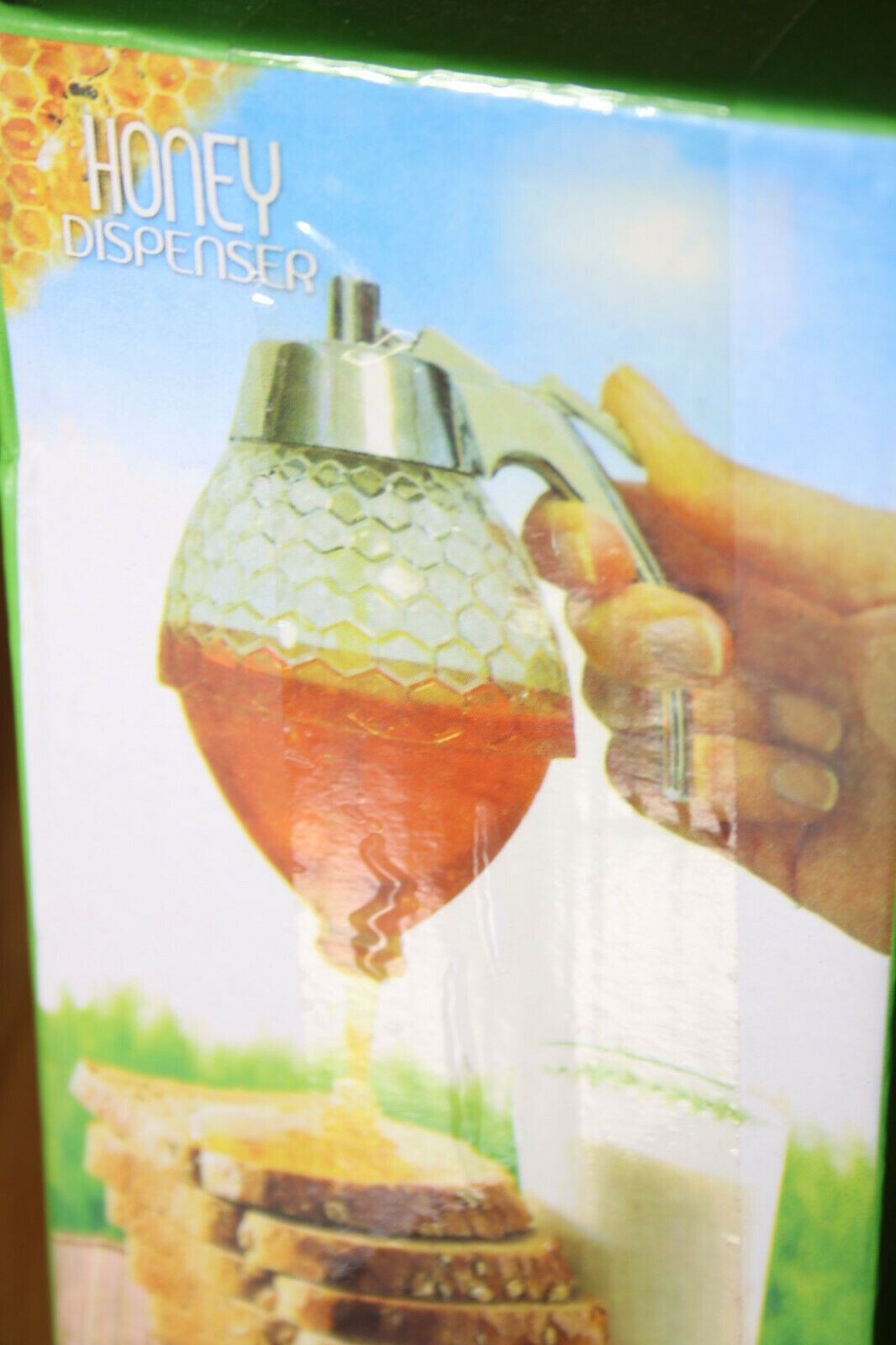 Portable 200ml Honey Syrup Dispenser Pot Honeycomb Bottle Kitchen Honey Bottle !