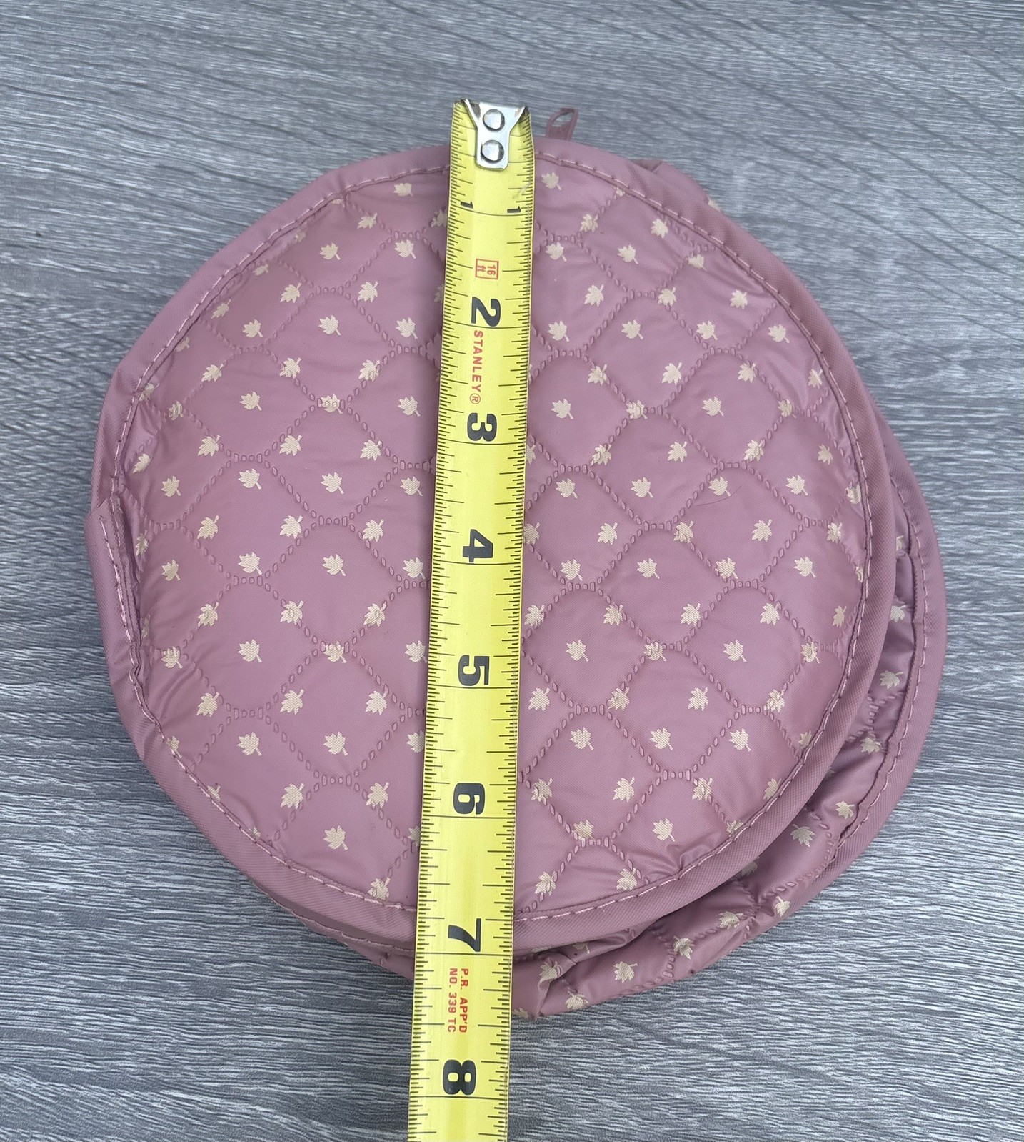 Vintage China Protectors Set of 4 NOS Dusty Pink Diamond Quilted Grid Cases