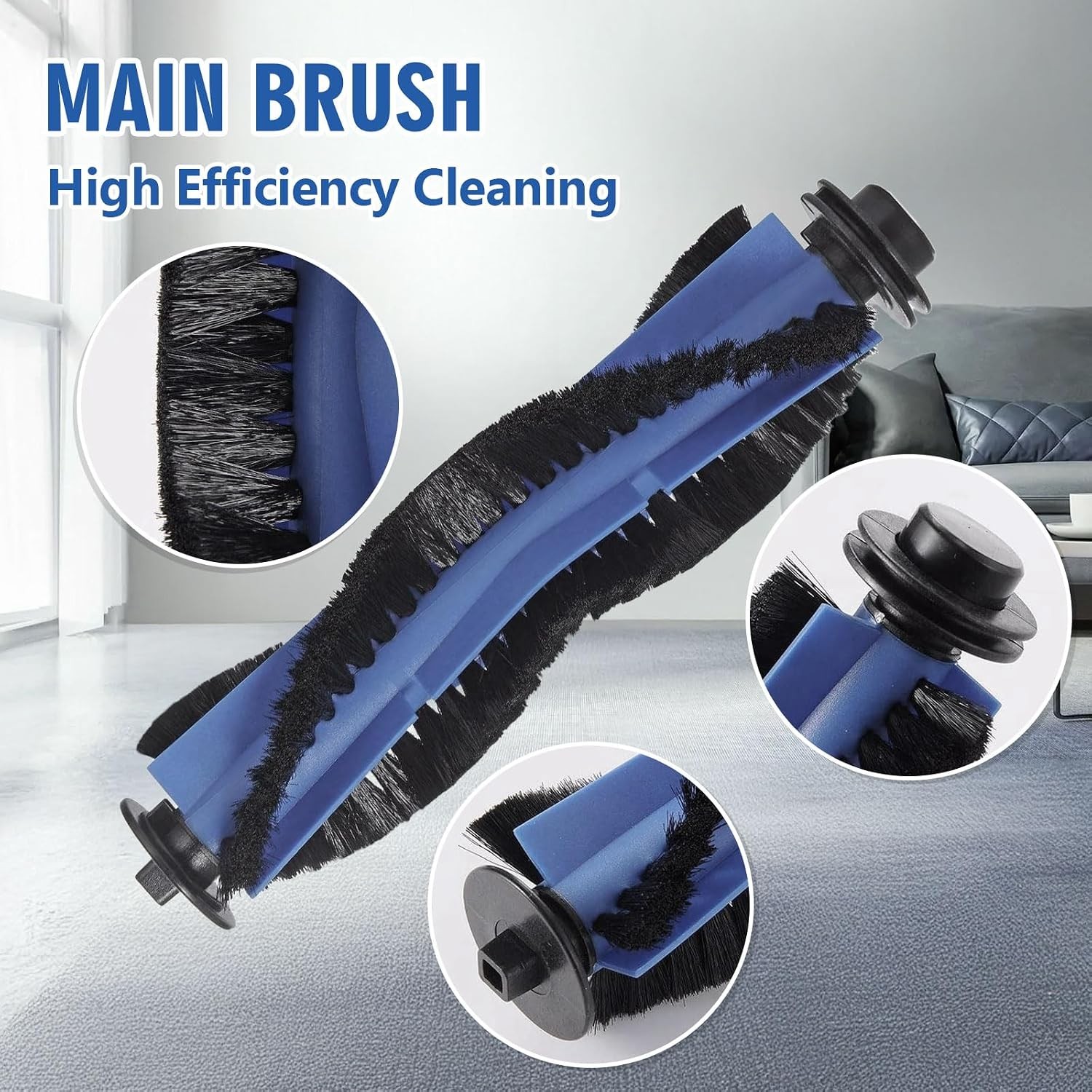 4 Pack X10 Main Brush Accessories Fit for eufy X10 Pro Omni Robot Vacuum 1