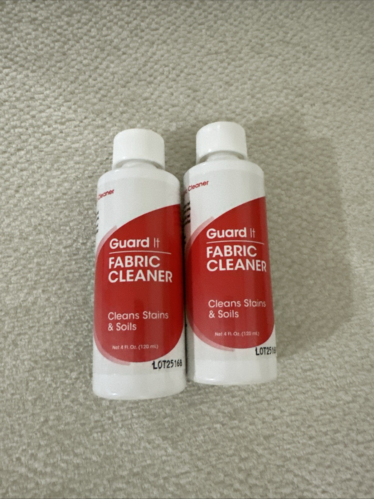 2 Guard It Forcefield fabric cleaners, 4 oz each, clean stains and dirt
