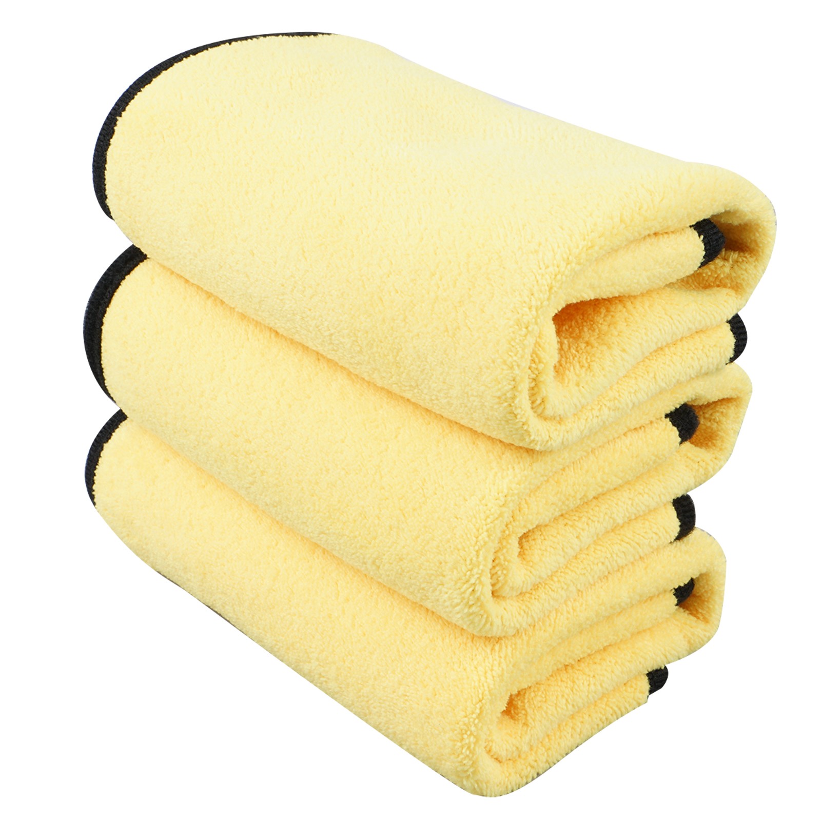 3PCS Microfiber Cleaning Cloth Car Wash Towel Drying Rag Car Polishing Detailing