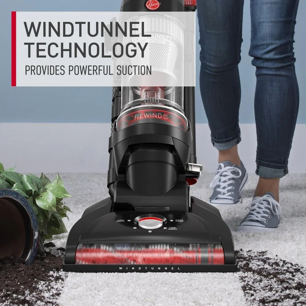 Hoover WindTunnel Cord Rewind Pro UH71300V Vacuum Bagless 25ft (Refurbished)