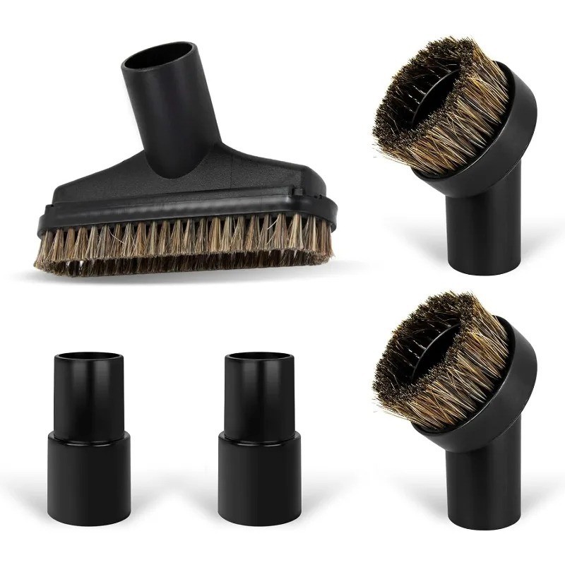 5 Pc Horsehair Vacuum Brush Set Shop Vac Floor Tool Attachment Accessories