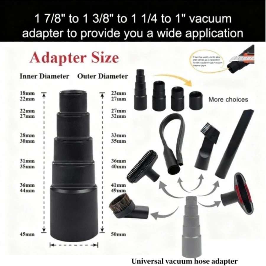 9Pc Universal Vacuum Cleaner Attachments Shop Vac Cleaning Kit for Household New