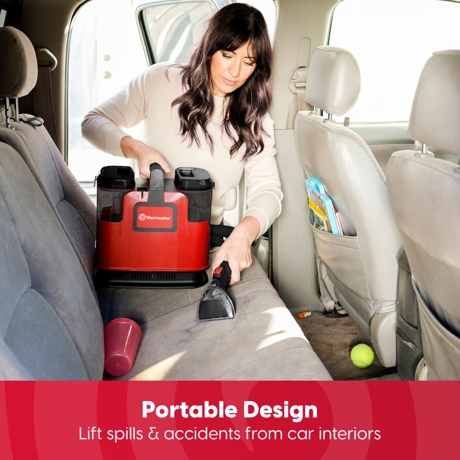Vacmaster Portable Carpet Upholstery Cleaner, with 15Kpa Suction, Self-Cleaning