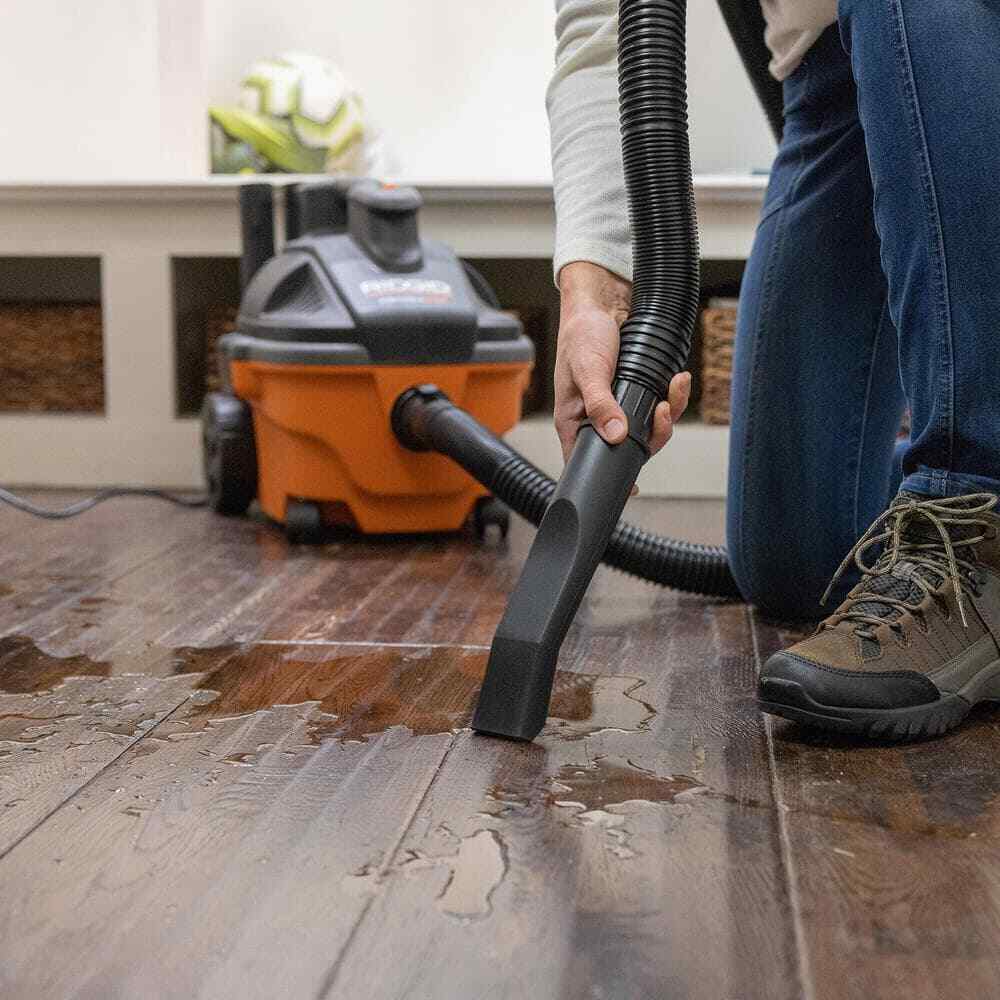 RIDGID 4 Gal 5.0 Peak HP Portable Shop Vacuum w/ Fine Dust Filter & Attachments