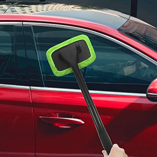 Car Windshield Cleaning Tool, Windshield Cleaner with 4 Washable and Reusable