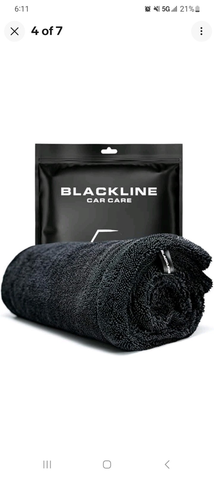 Blackline Car Drying Towel – 2ft x 3ft XL Popular Pick Among Detailing Pros –