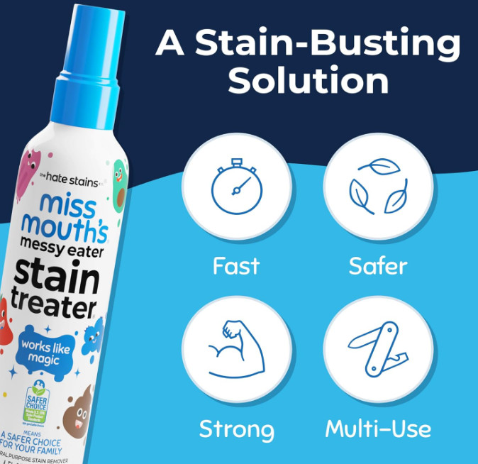 Miss Mouth’s Messy Eater Stain Treater Spray – 4oz Stain Remover – Newborn & Bab