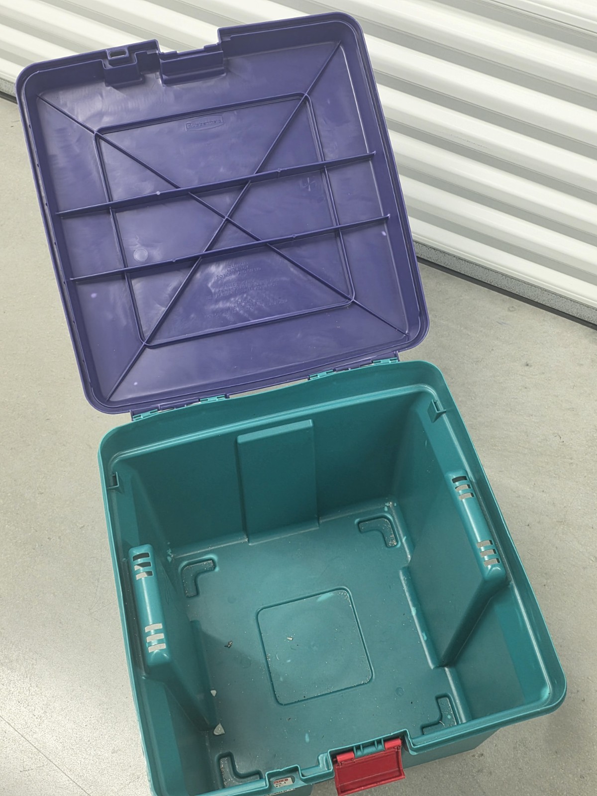 RARE Vintage 1990s Rubbermaid Keepers Totelocker Jr. – Aqua Colorblock Tote