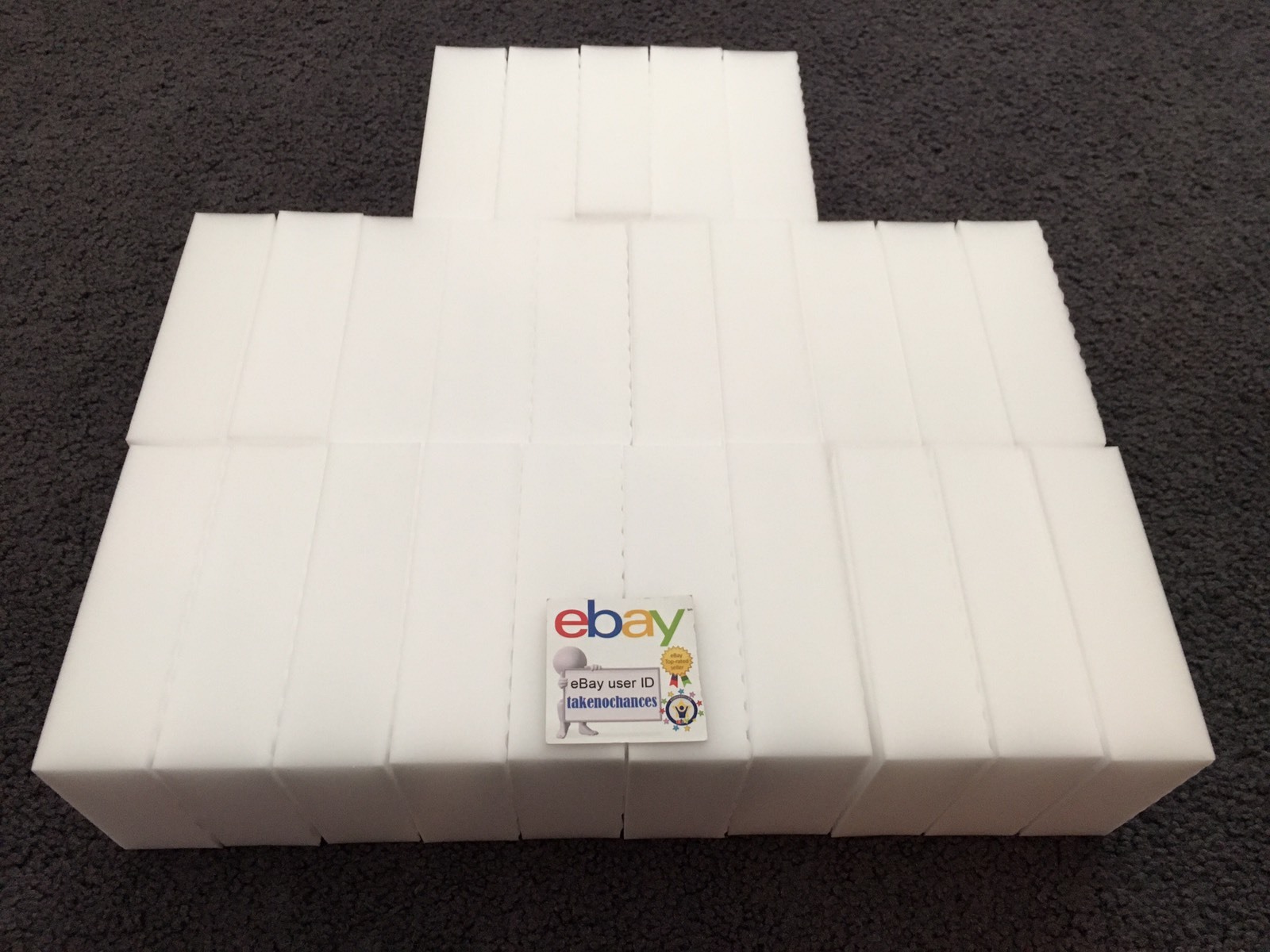 24 PACK Melamine Sponge Eraser Heavy Duty Extra Durable 1-1/4″ Works Like Magic!