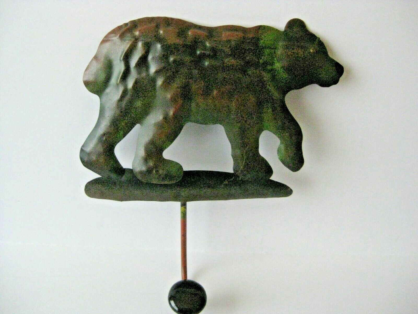 Bear Coat Hanger Hat Key Rack Man Cave Lodge Hunting Theme Metal Copper Color #1