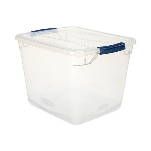 Rubbermaid CleverStore Latch-Lid Container, 7.5gal, 13.37×18.75×10.5″, Clear