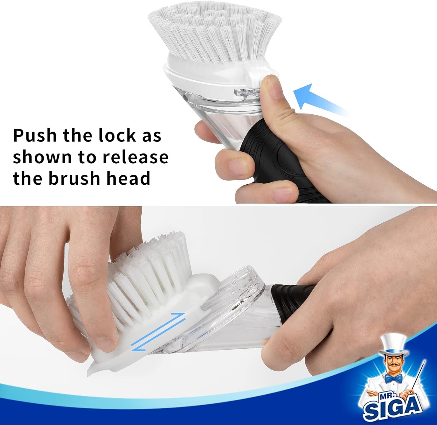 Integrated Soap Dispensing Dish Brush and Holder – Effortless Kitchen Cleaning