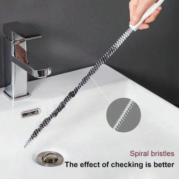 Flexible Pipe Dredging Brush Drain Cleaner for Sink, Hair and Clog Removal