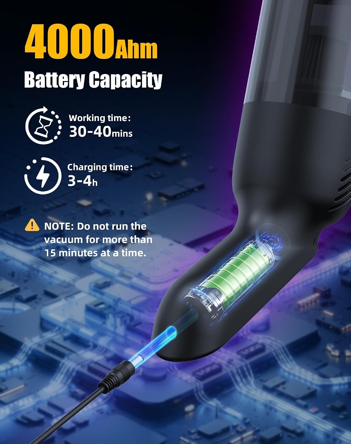 SupremeCord Handheld Vacuum: Power & Portability for Car & Home