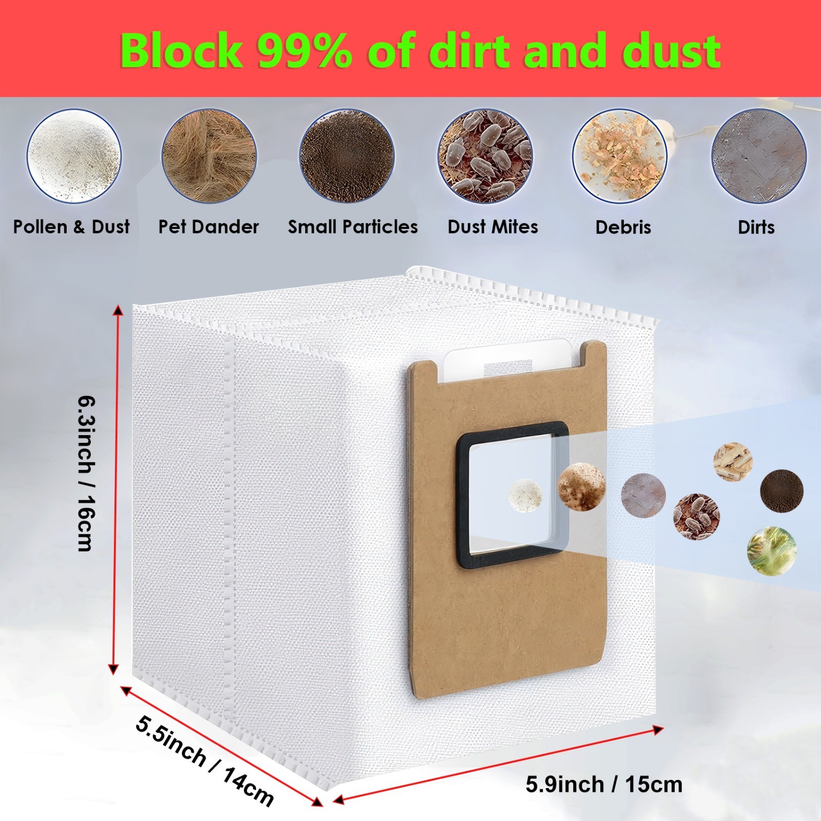 16 Pack Dust Bags for Eufy Omni E25, Omni E28 Robot Vacuum