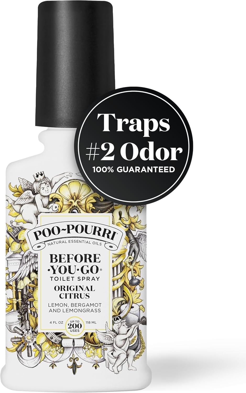 Poo-Pourri Before-You-Go Toilet Spray, Original Citrus, 4 Fl Oz, up to 200 Uses,