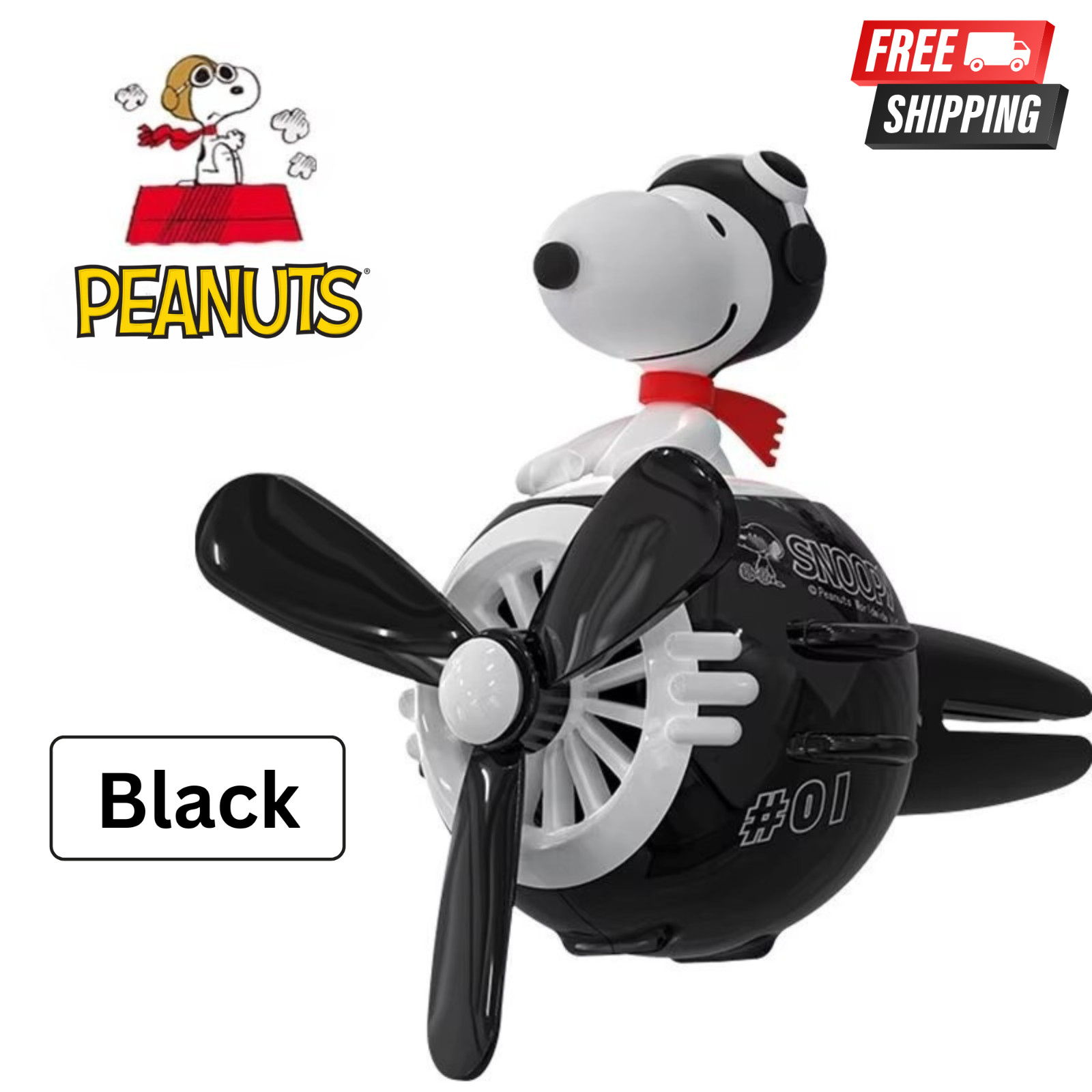 🚗 Snoopy Car Air Freshener – Cartoon Vent Mounted Purifier Gift – Rotating Fan