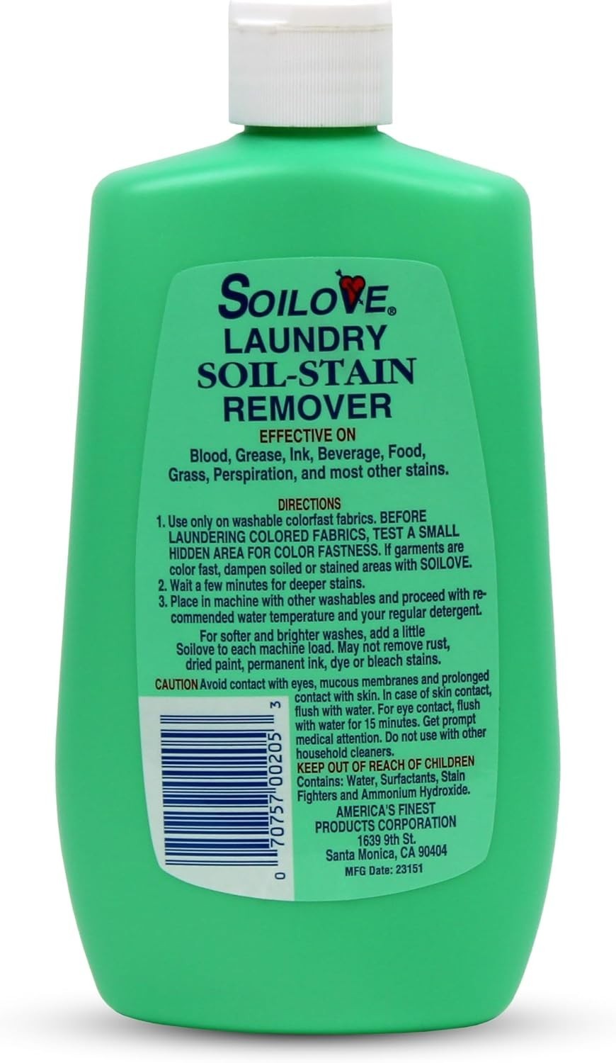 (Pack of 2) – Soilove Laundry Soil Stain Remover 16 oz Each