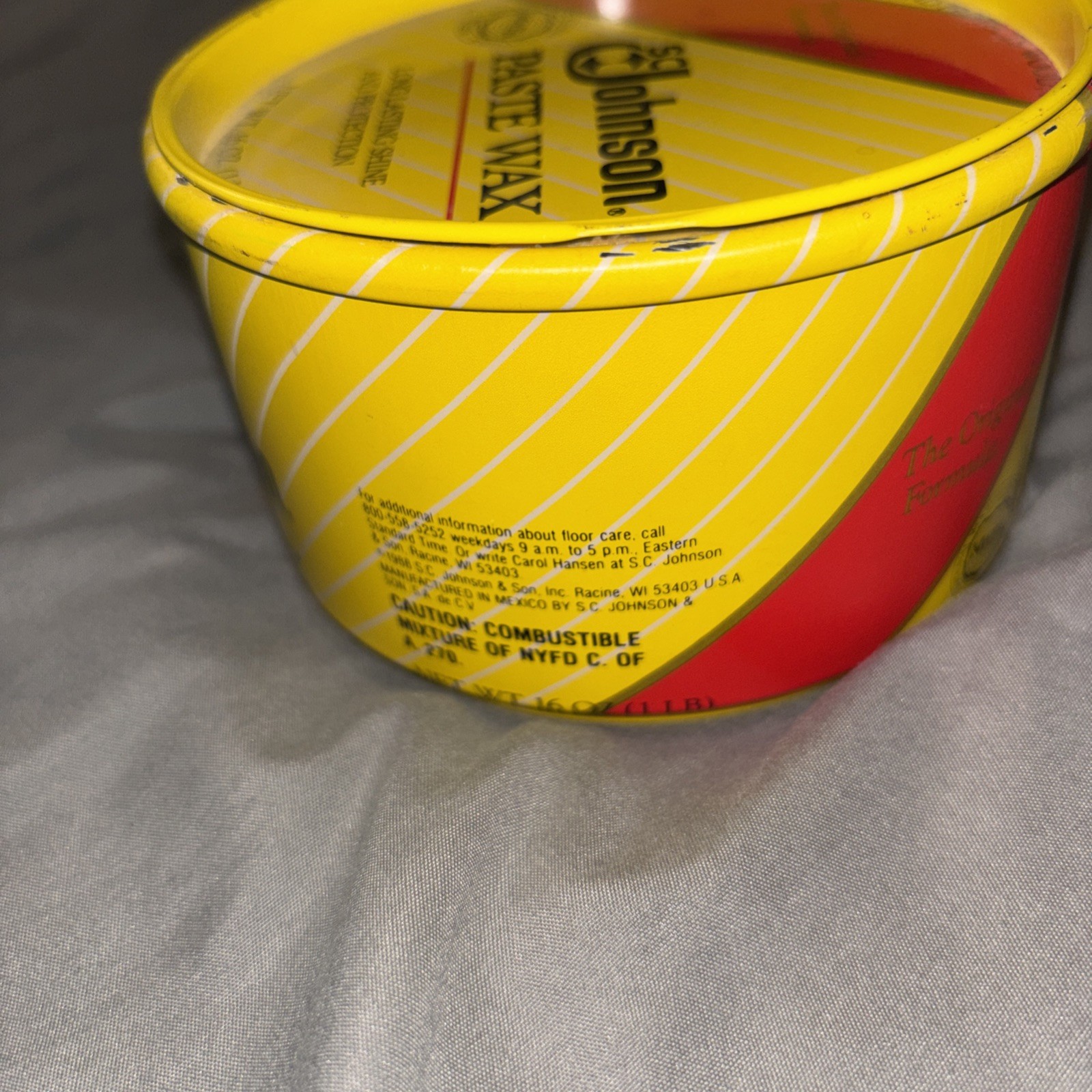 SC Johnson Paste Wax The Original Formula, 16 oz (1 Lb) “Pre-owned”