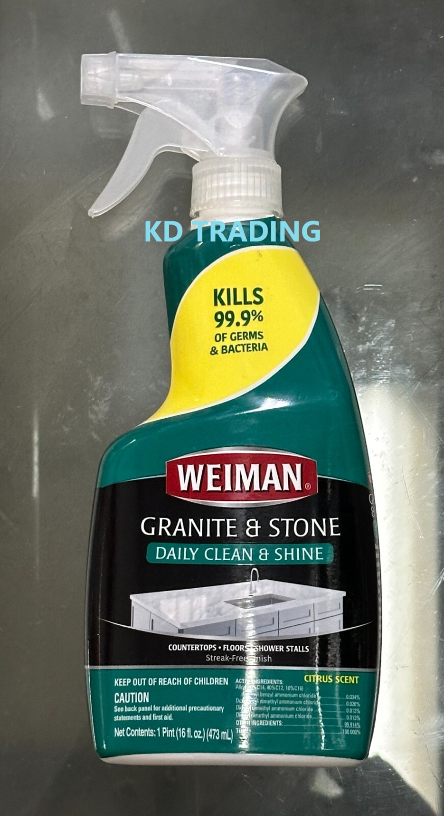 Weiman GRANITE & STONE Streak-Free CLEANER POLISH Marble Tile Floor Spray 473ml