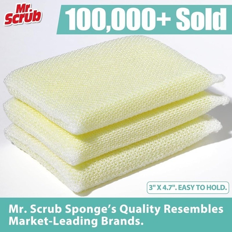 Non Scratch Reusable Foam Scrubbers Cleaning Sponges Kitchen Home Surface New
