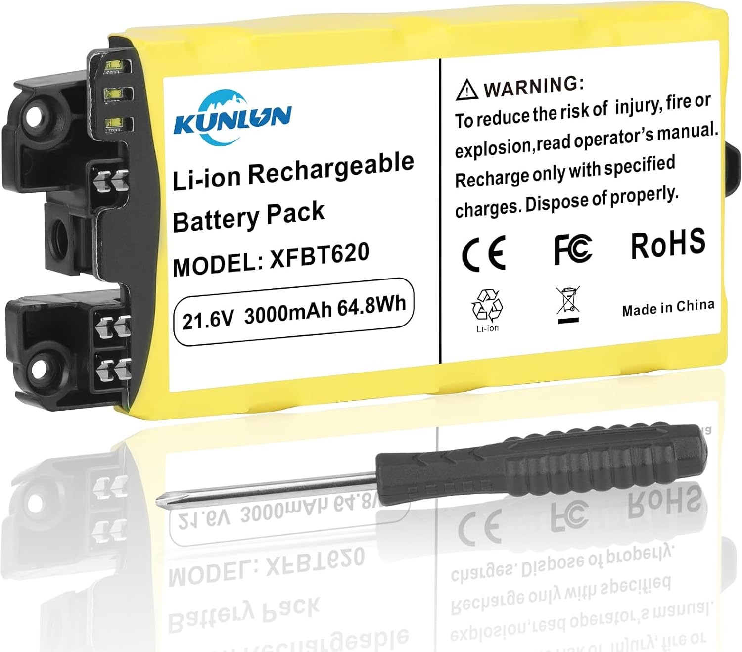 3000mAh XFBT620 Battery for Shark Vacuums – IX141/IZ140/UZ145 21.6V Replacement