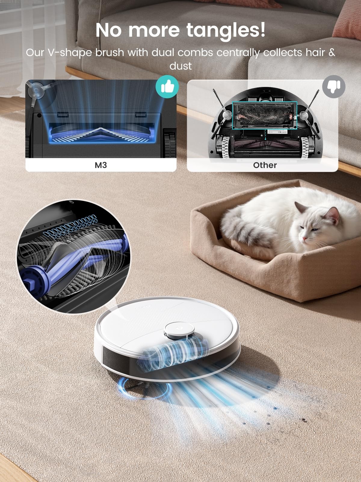 LiDAR Robot Vacuum and Mop, 12000Pa Suction, 90-Day Self-Emptying, Obstacle A…