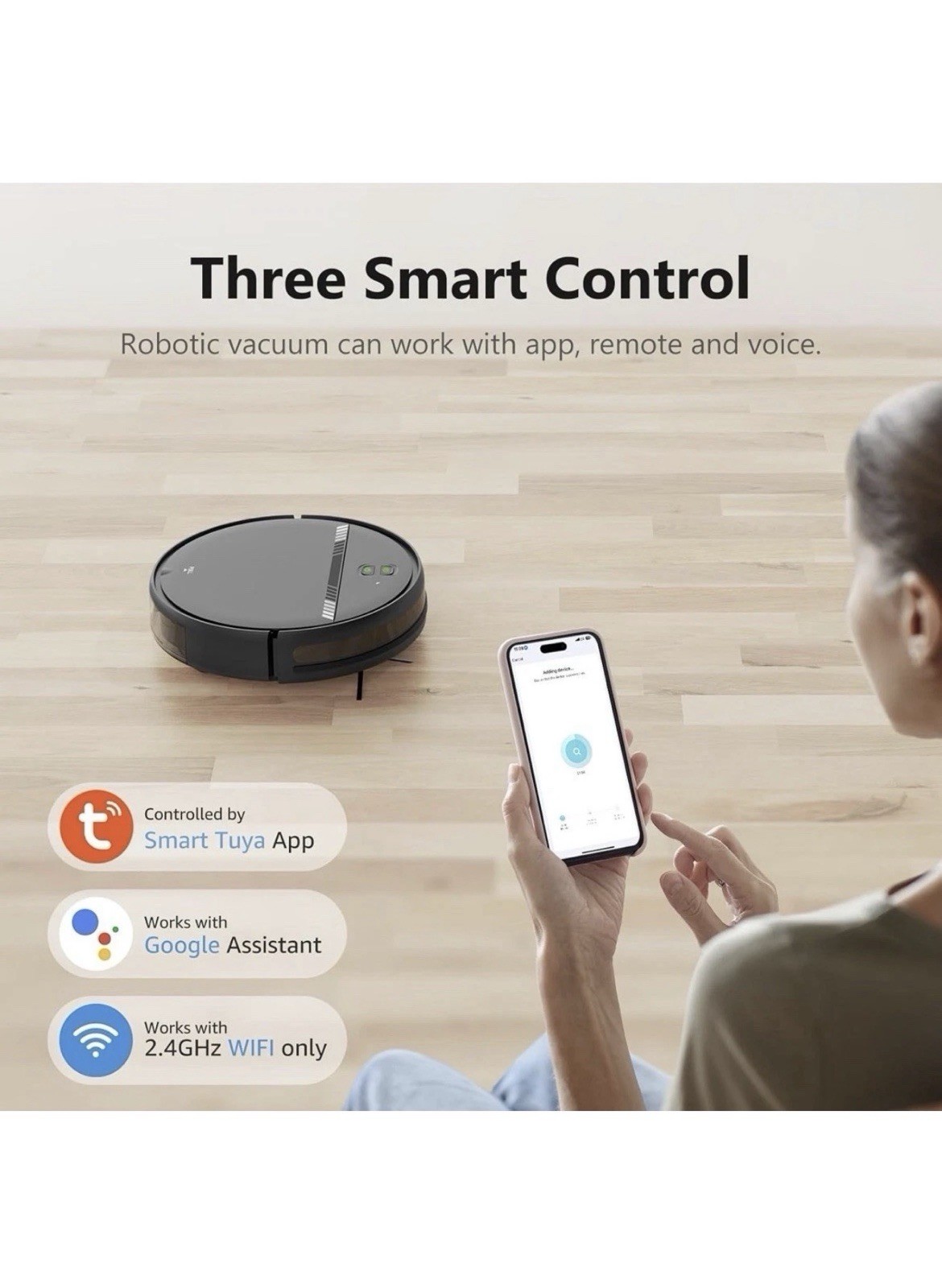 BR151 Robotic Cordless Bagless Vacuum Cleaner Wi-Fi Connectivity – Black