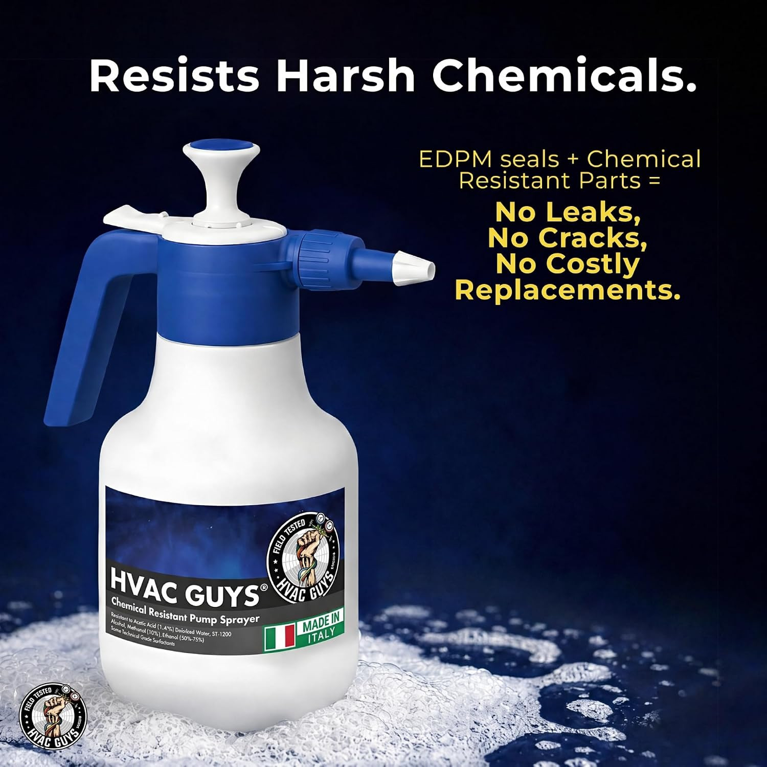 HVAC Coil Cleaner Pump Sprayer | 48 Oz Handheld with Adjustable Nozzle
