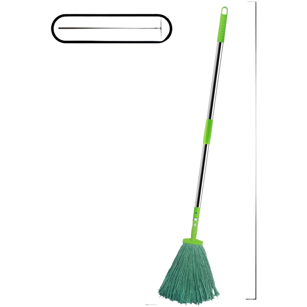 For Wax Mop with Ergonomic Non Slip Grip 36cm Cotton Yarn 1.2M Steel Rod