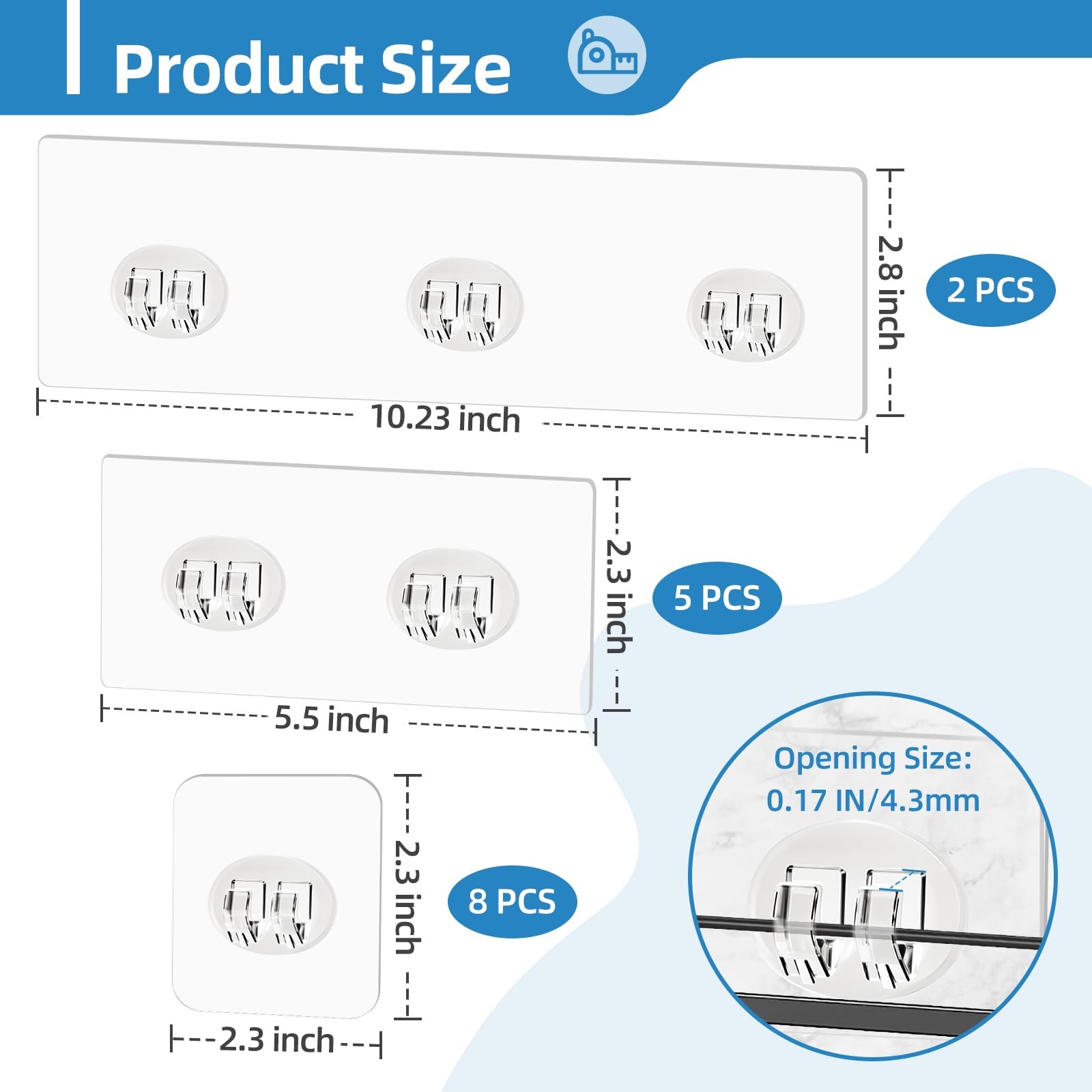 15 Pack Shower Caddy Adhesive Replacement Strong No Drilling Shower Shelf Ad…