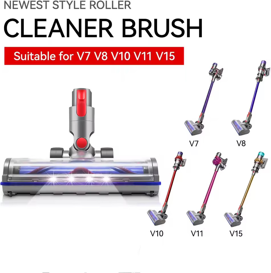 LED Cleaner Head Brush for Dyson V7 V8 V10 V11 V15 Direct Drive Replacement